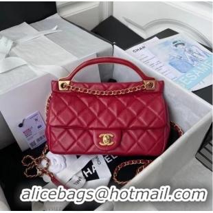 Cheap Price Chanel Flap Shoulder Bag Original leather AS2438 red