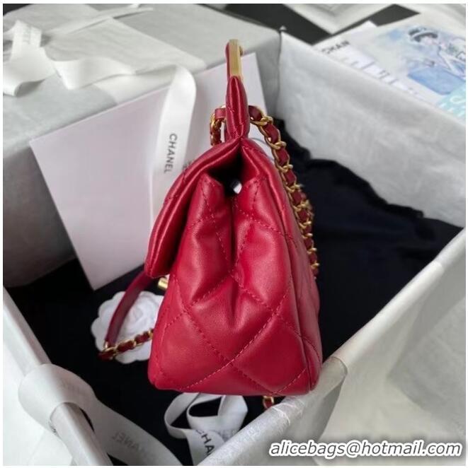 Cheap Price Chanel Flap Shoulder Bag Original leather AS2438 red