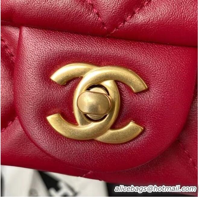 Cheap Price Chanel Flap Shoulder Bag Original leather AS2438 red