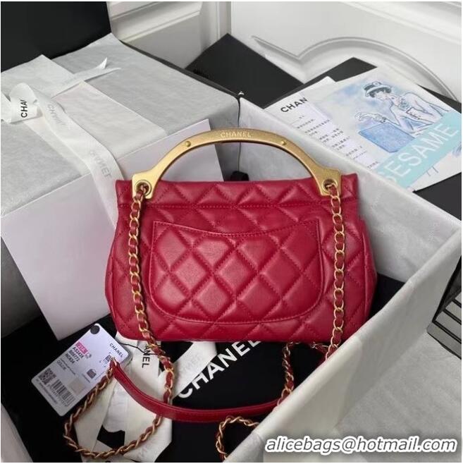 Cheap Price Chanel Flap Shoulder Bag Original leather AS2438 red