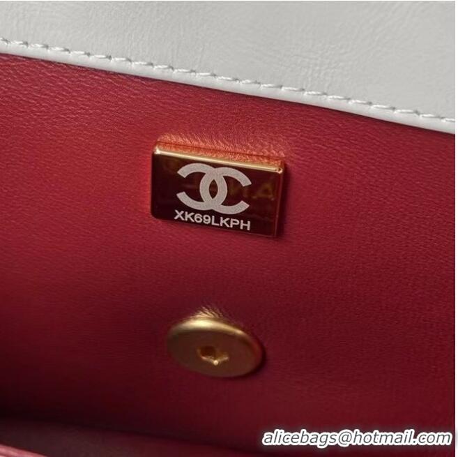 Buy Discount Chanel Flap Shoulder Bag Original leather AS2649 white