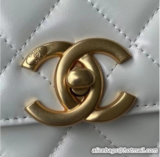 Buy Discount Chanel Flap Shoulder Bag Original leather AS2649 white