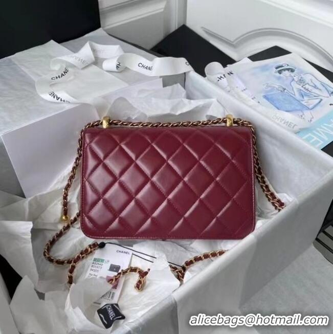 Shop Discount Chanel Flap Shoulder Bag Original leather AS2649 Wine