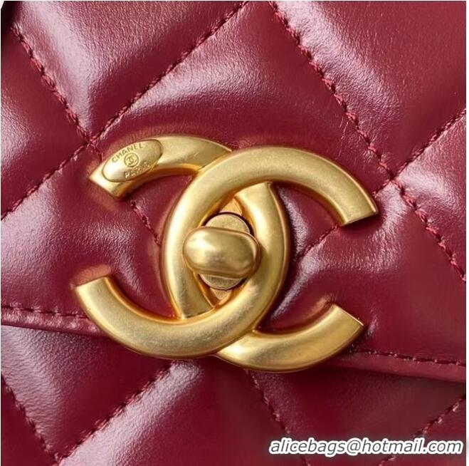 Shop Discount Chanel Flap Shoulder Bag Original leather AS2649 Wine