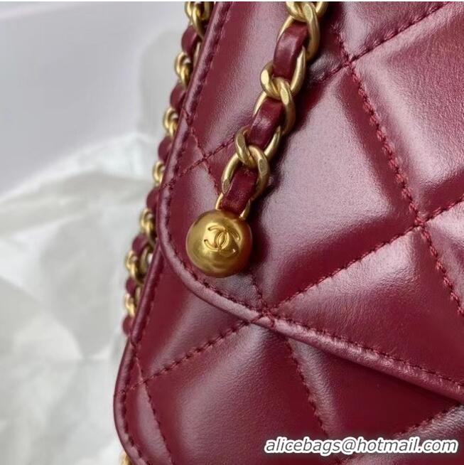 Shop Discount Chanel Flap Shoulder Bag Original leather AS2649 Wine