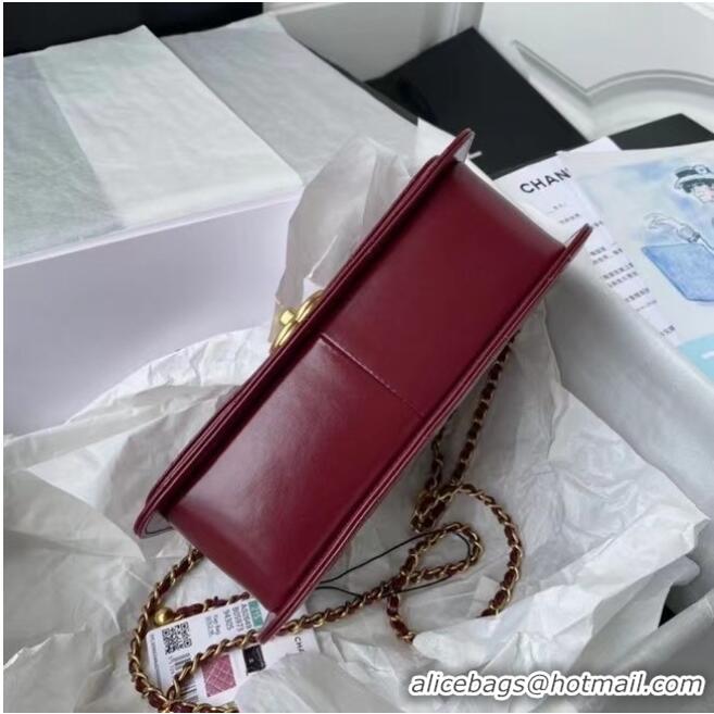 Shop Discount Chanel Flap Shoulder Bag Original leather AS2649 Wine