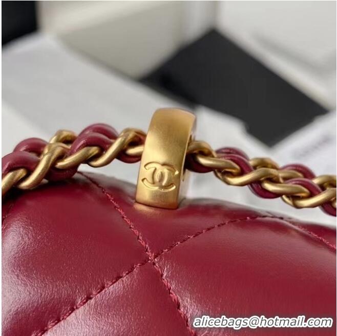 Shop Discount Chanel Flap Shoulder Bag Original leather AS2649 Wine