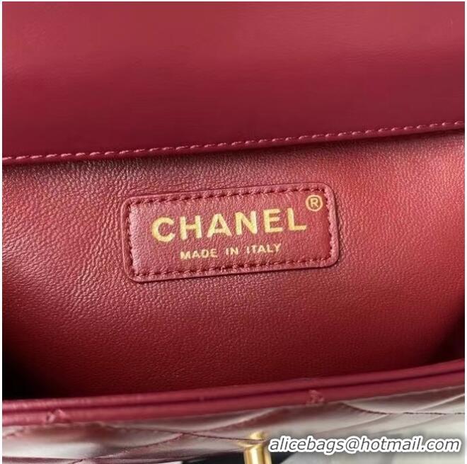 Shop Discount Chanel Flap Shoulder Bag Original leather AS2649 Wine