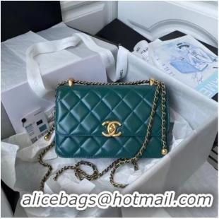 Good Quality Chanel Flap Shoulder Bag Original leather AS2649 blue