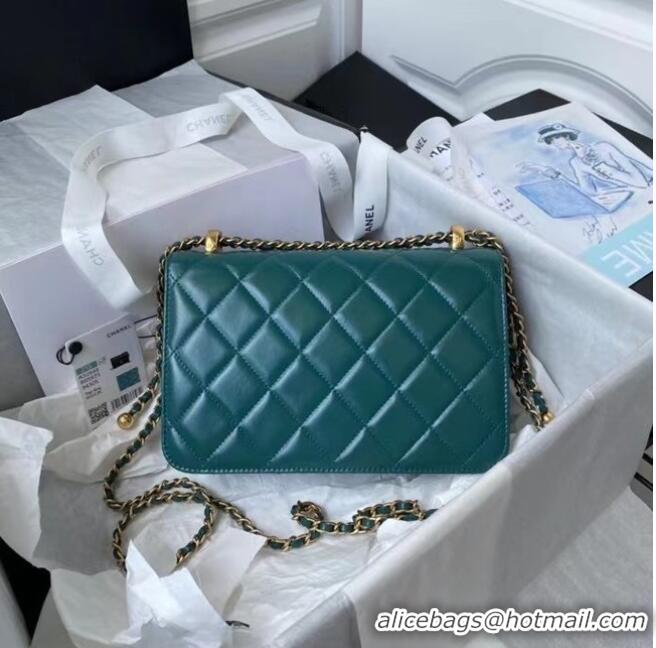 Good Quality Chanel Flap Shoulder Bag Original leather AS2649 blue