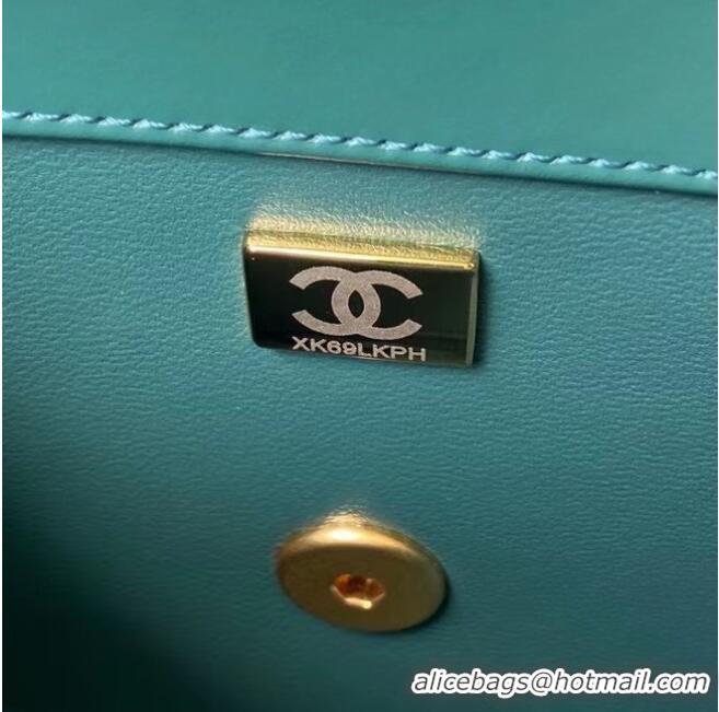 Good Quality Chanel Flap Shoulder Bag Original leather AS2649 blue