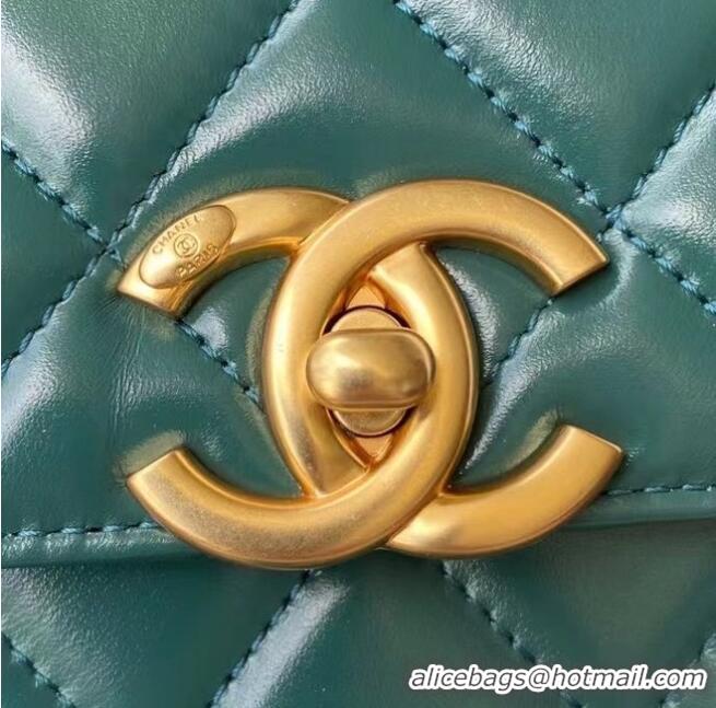 Good Quality Chanel Flap Shoulder Bag Original leather AS2649 blue