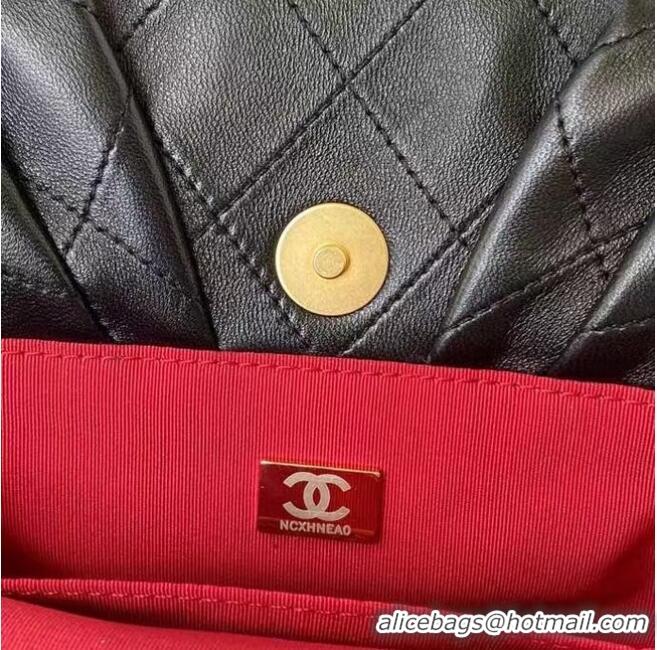 Buy Inexpensive CHANEL Top Handle Leather Bag AS2609 black