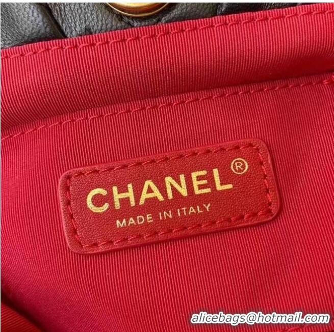 Buy Inexpensive CHANEL Top Handle Leather Bag AS2609 black