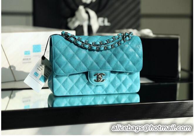 Good Product Chanel Small Classic Handbag Grained Calfskin Caviar & silver-Tone Metal A01113 Green