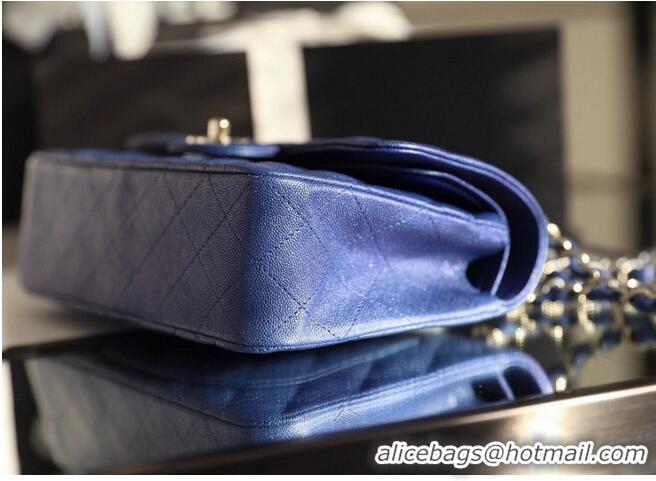 Good Price Chanel Small Classic Handbag Grained Calfskin Caviar & silver-Tone Metal A01113 Blue