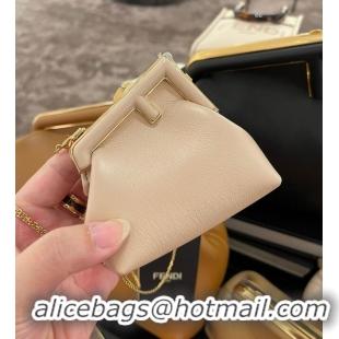 Discount Fendi Original Leather Mini Clutch Bag 56831 Cream