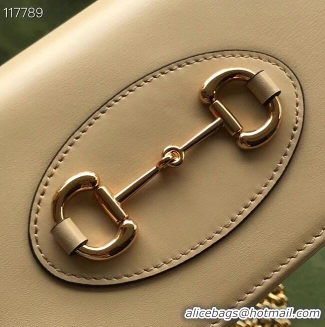 Low Price Gucci Horsebit 1955 wallet with chain 621892 Beige