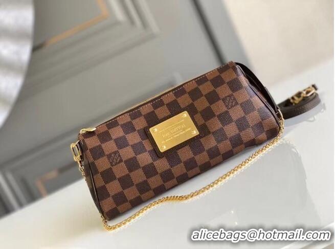 Good Looking Louis Vuitton Original Damier Ebene Canvas Eva Clutch N55213