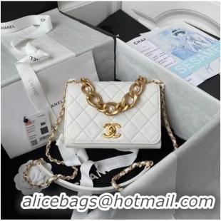 Promotional Chanel Flap Shoulder Bag Original leather AS2638 white