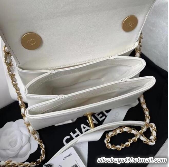 Promotional Chanel Flap Shoulder Bag Original leather AS2638 white