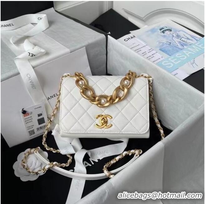 Promotional Chanel Flap Shoulder Bag Original leather AS2638 white