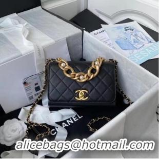 Promotional Chanel Flap Shoulder Bag Original leather AS2638 black