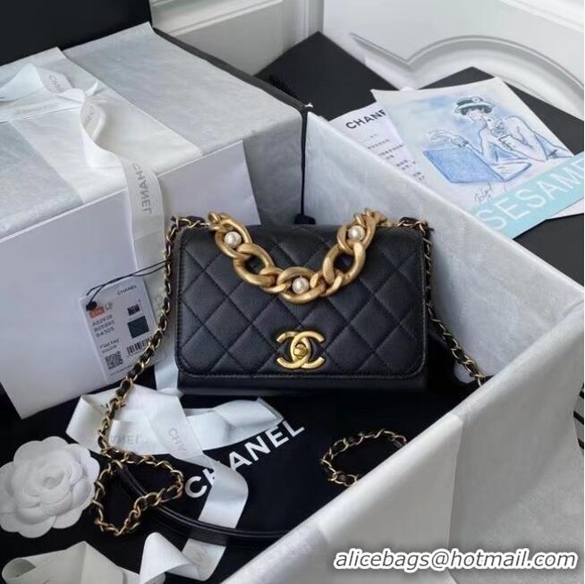 Promotional Chanel Flap Shoulder Bag Original leather AS2638 black