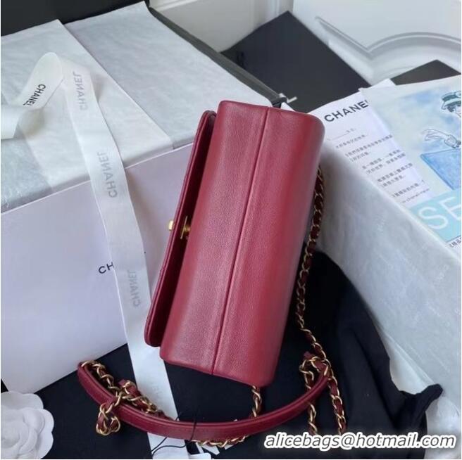 Cheapest Chanel Flap Shoulder Bag Original leather AS2638 Wine