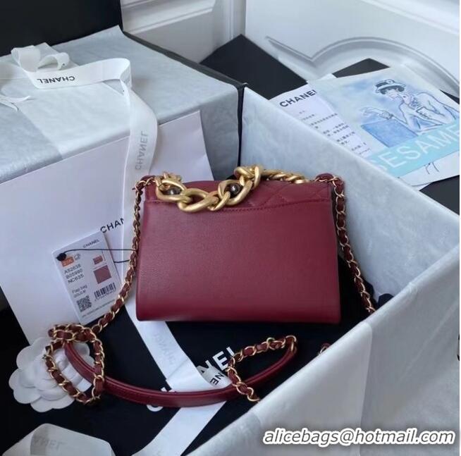 Cheapest Chanel Flap Shoulder Bag Original leather AS2638 Wine