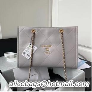 Promotional Chanel Shopping Bag Original leather AS2752 grey