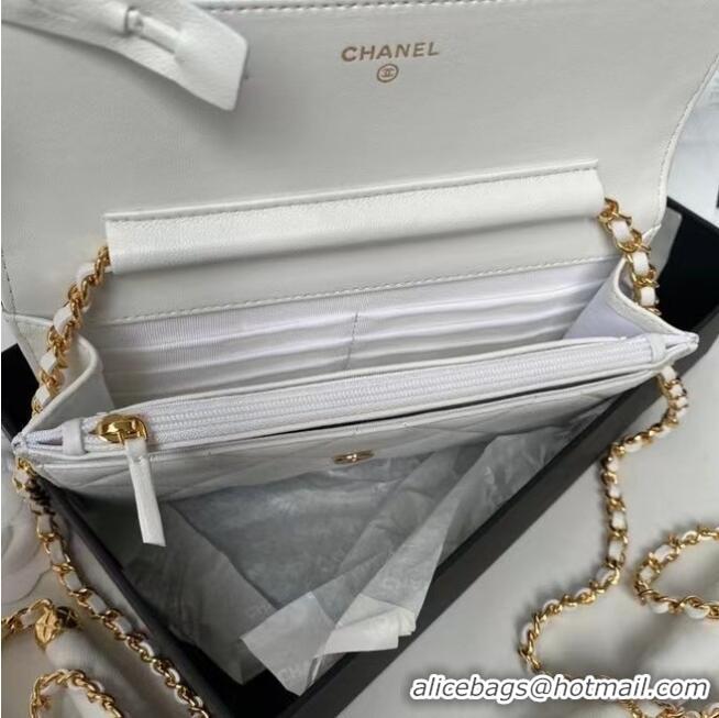 Luxury Inexpensive Chanel Flap Shoulder Bag mini Original leather AS2755 white