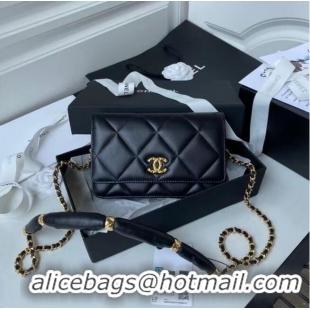 Well Crafted Chanel Flap Shoulder Bag mini Original leather AS2755 black