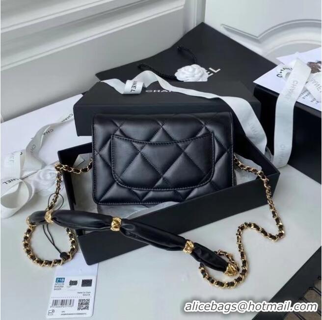 Well Crafted Chanel Flap Shoulder Bag mini Original leather AS2755 black