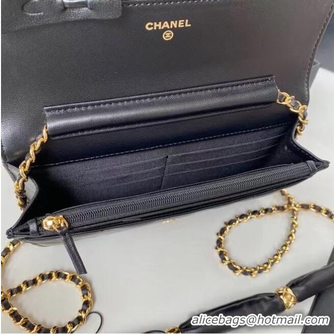 Well Crafted Chanel Flap Shoulder Bag mini Original leather AS2755 black