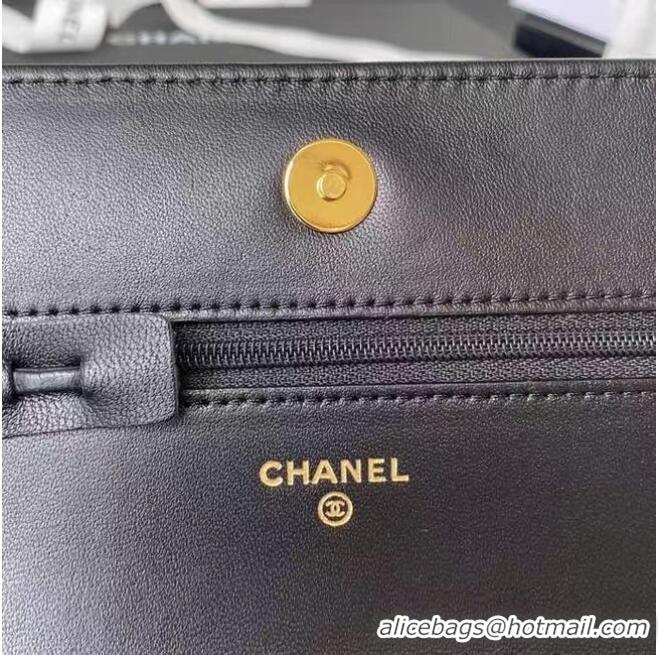 Well Crafted Chanel Flap Shoulder Bag mini Original leather AS2755 black