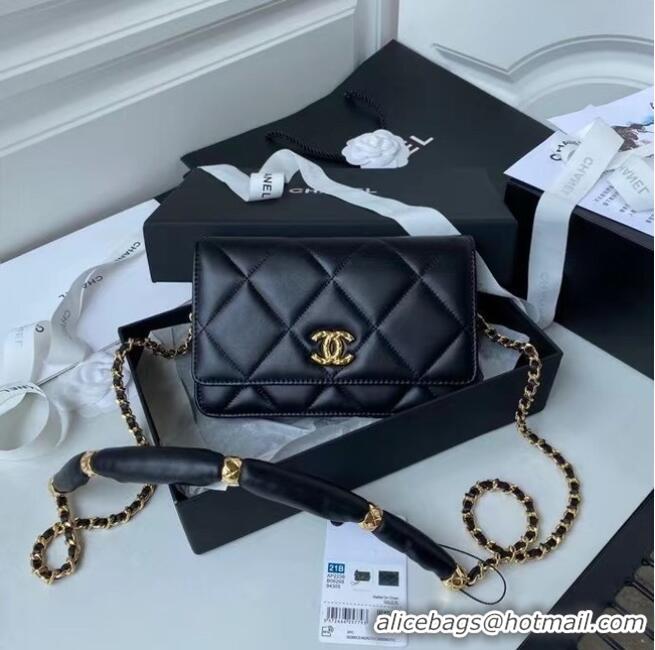 Well Crafted Chanel Flap Shoulder Bag mini Original leather AS2755 black