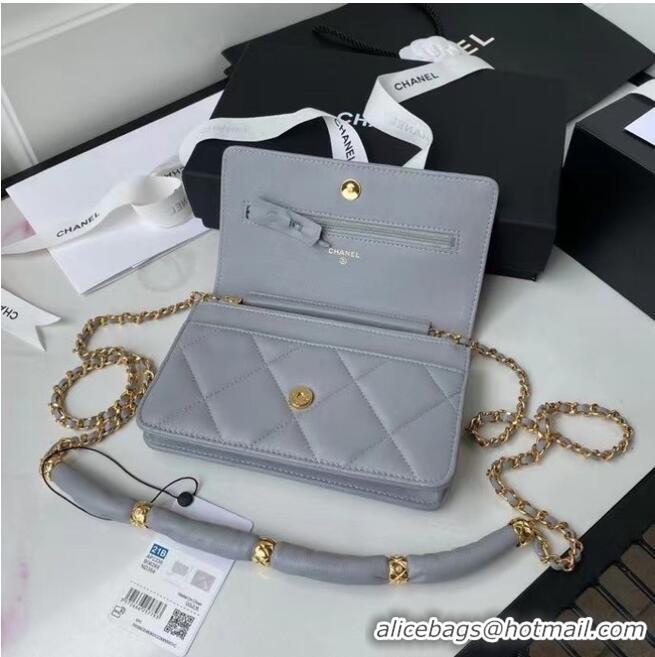 Wholesale Chanel Flap Shoulder Bag mini Original leather AS2755 grey