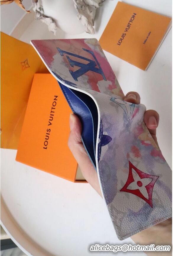 Famous Brand Louis Vuitton SLENDER WALLET M80590 Watercolor