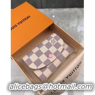 Promotional Louis Vuitton Damier Azur Canvas Rosalie Coin Purse Wallet N61276 Pink