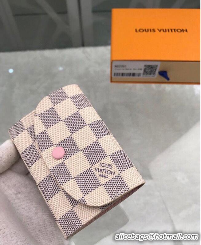 Promotional Louis Vuitton Damier Azur Canvas Rosalie Coin Purse Wallet N61276 Pink