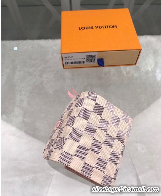 Promotional Louis Vuitton Damier Azur Canvas Rosalie Coin Purse Wallet N61276 Pink