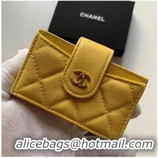 Buy Inexpensive Chanel card holder AP0342 yellow