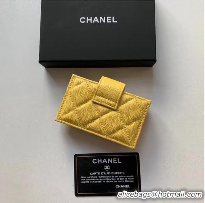 Buy Inexpensive Chanel card holder AP0342 yellow