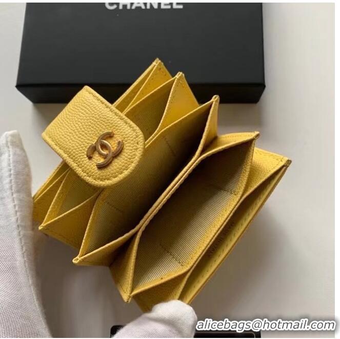 Buy Inexpensive Chanel card holder AP0342 yellow