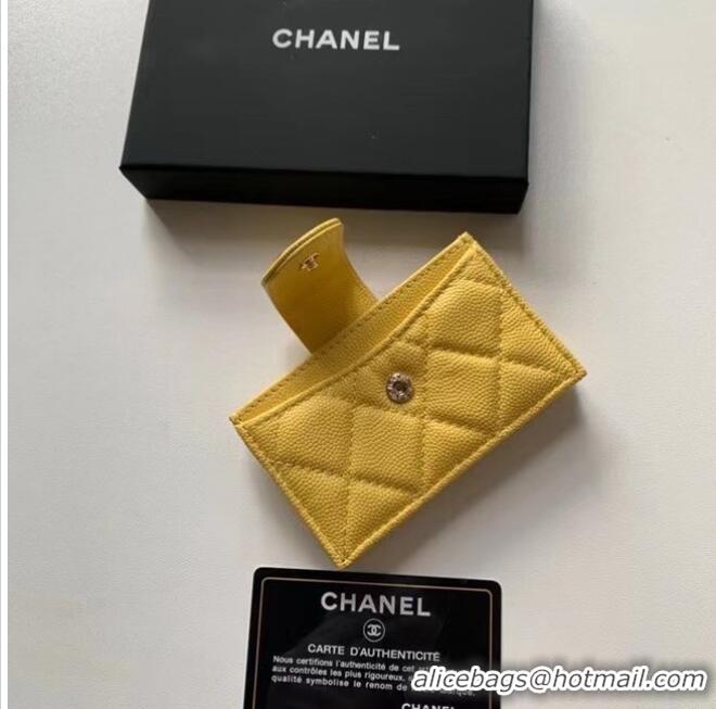 Buy Inexpensive Chanel card holder AP0342 yellow