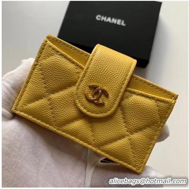 Buy Inexpensive Chanel card holder AP0342 yellow