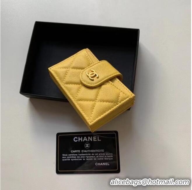 Buy Inexpensive Chanel card holder AP0342 yellow