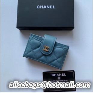 Buy Discount Chanel card holder AP0342 blue