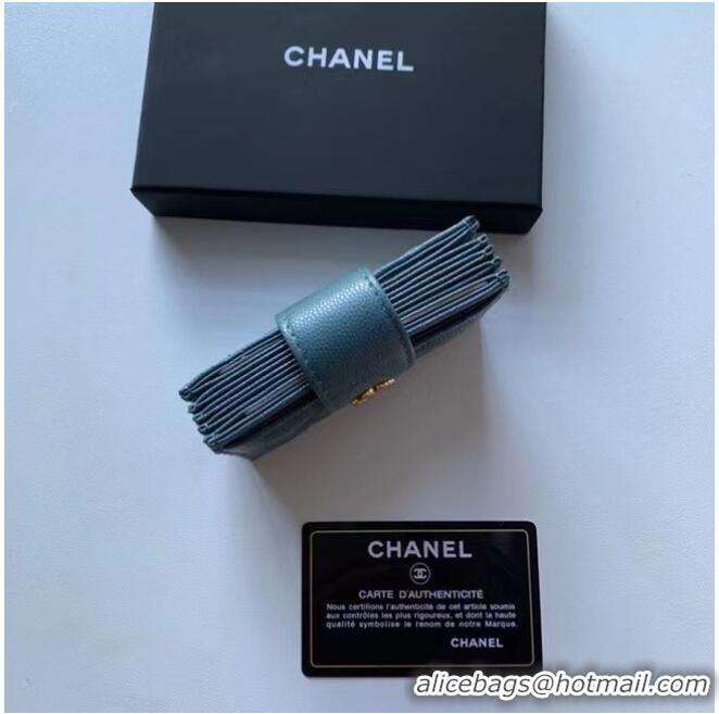 Buy Discount Chanel card holder AP0342 blue